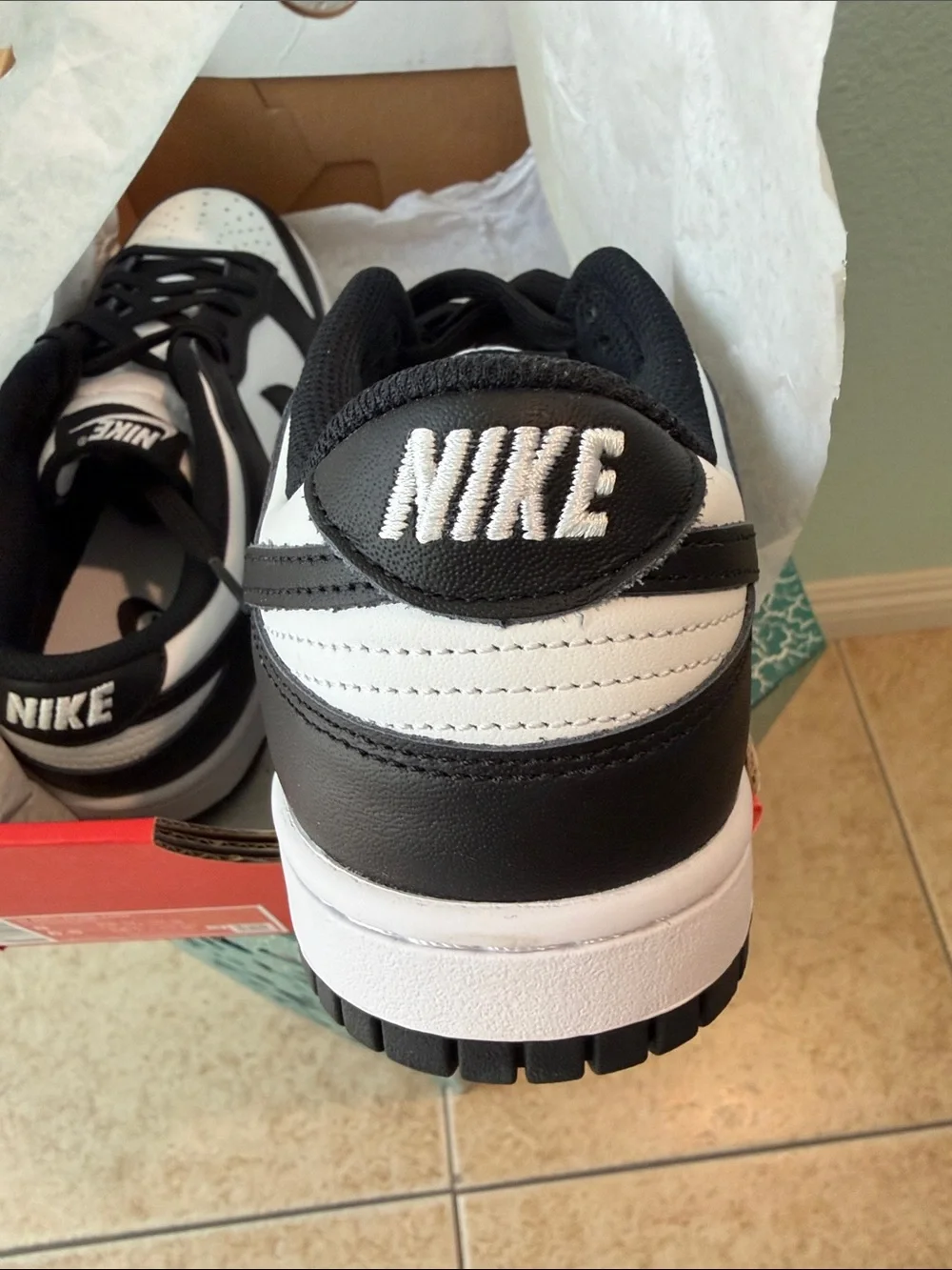 Nike Women’s Dunk Low Black and White Athletic Sneakers